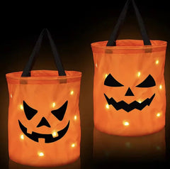 LED Halloween Pumpkin Candy Bucket – Collapsible Trick - or - Treat Basket - Gadget and Glam Shop