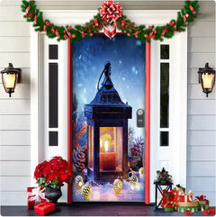 Christmas Forest Background Fabric Door Hanging for Christmas Party Decoration - Gadget and Glam Shop