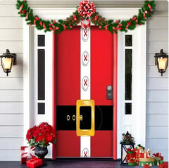 Christmas Forest Background Fabric Door Hanging for Christmas Party Decoration - Gadget and Glam Shop