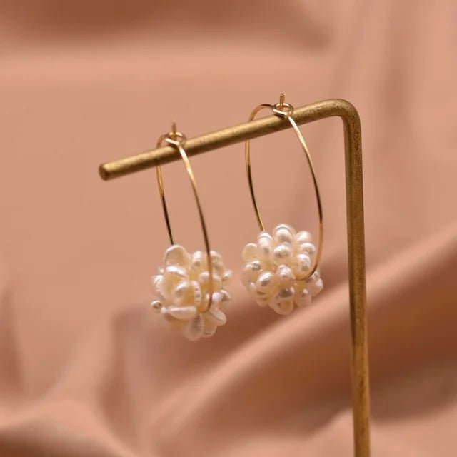 Amethyst Glow: Luxe Elegance with Freshwater Pearls Earrings - Gadget and Glam Shop