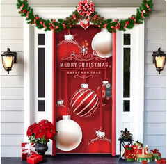 Christmas Forest Background Fabric Door Hanging for Christmas Party Decoration - Gadget and Glam Shop