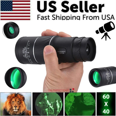 40X60 Monocular Binoculars With Night Vision BAK4 Prism High Power Waterproof - Gadget and Glam Shop
