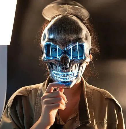 LED Skull Mask - Halloween Cosplay LED Mask - Gadget and Glam Shop