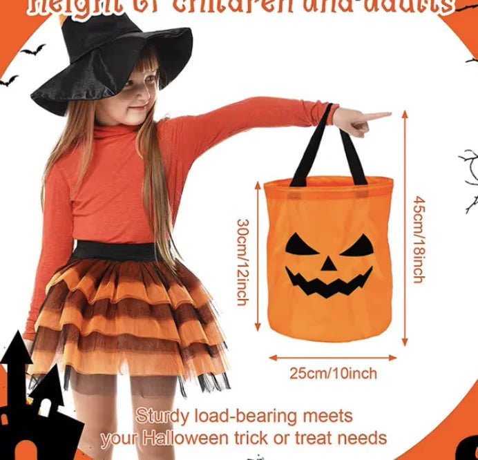 LED Halloween Pumpkin Candy Bucket – Collapsible Trick - or - Treat Basket - Gadget and Glam Shop