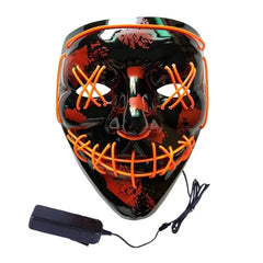 LED Purge Mask: Halloween Costume DJ Party Light Up Glow - in - the - Dark Masks (10 Colors) - Gadget and Glam Shop