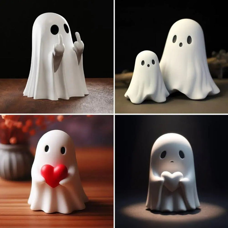 Halloween Middle Finger Love Ghost Ornaments - Gadget and Glam Shop