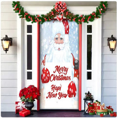 Christmas Forest Background Fabric Door Hanging for Christmas Party Decoration - Gadget and Glam Shop