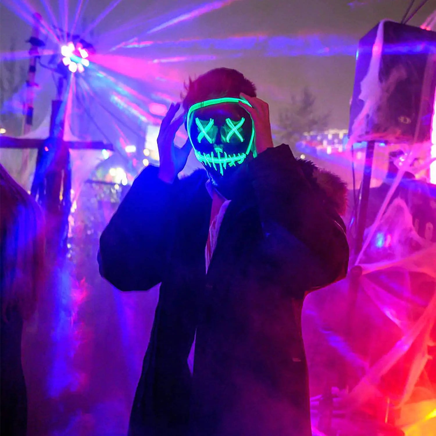Led Halloween Mask Light Up Mask for Festival Cosplay - Gadget and Glam Shop