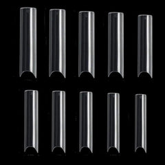 500/100pcs Extra Long C Curve Nail Tips Half Cover French False Nails - Gadget and Glam Shop