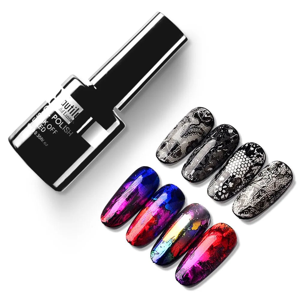 Beautilux Platinum Nail Gel Polish Silver Glitter Flakes Nails Art Gels Polish UV LED Semi Permanent Winter Nail Varnish 10ml - Gadget and Glam Shop