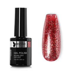 Beautilux Platinum Nail Gel Polish Silver Glitter Flakes Nails Art Gels Polish UV LED Semi Permanent Winter Nail Varnish 10ml - Gadget and Glam Shop