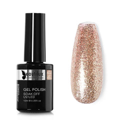 Beautilux Platinum Nail Gel Polish Silver Glitter Flakes Nails Art Gels Polish UV LED Semi Permanent Winter Nail Varnish 10ml - Gadget and Glam Shop