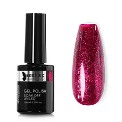 Beautilux Platinum Nail Gel Polish Silver Glitter Flakes Nails Art Gels Polish UV LED Semi Permanent Winter Nail Varnish 10ml - Gadget and Glam Shop