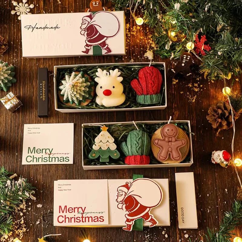 Cartoon gingerbread man senior sense aromatherapy candles Christmas tree scented ornaments deer shape companion gift gift set - Gadget and Glam Shop