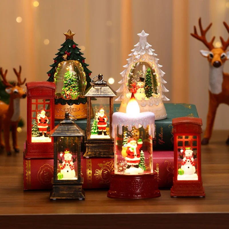 Christmas Light - Emitting Candle Light Creative Small Wind Light Night Light Decoration Christmas Children's Gift Window Decorati - Gadget and Glam Shop