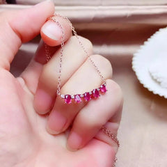 925 Silver Natural Ruby Necklace Highly Recommended Goddess Necklace Luxury Jewelry Designers - Gadget and Glam Shop