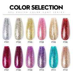 Beautilux Platinum Nail Gel Polish Silver Glitter Flakes Nails Art Gels Polish UV LED Semi Permanent Winter Nail Varnish 10ml - Gadget and Glam Shop