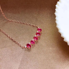 925 Silver Natural Ruby Necklace Highly Recommended Goddess Necklace Luxury Jewelry Designers - Gadget and Glam Shop