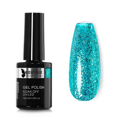 Beautilux Platinum Nail Gel Polish Silver Glitter Flakes Nails Art Gels Polish UV LED Semi Permanent Winter Nail Varnish 10ml - Gadget and Glam Shop
