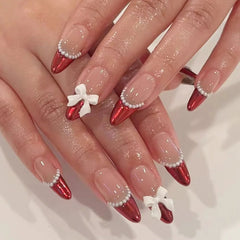 24Pcs Short Round Head Almond Fake Nails with Flowers Grass Pattern Wearable False Nails Tips Summer Full Cover Press on Nails - Gadget and Glam Shop