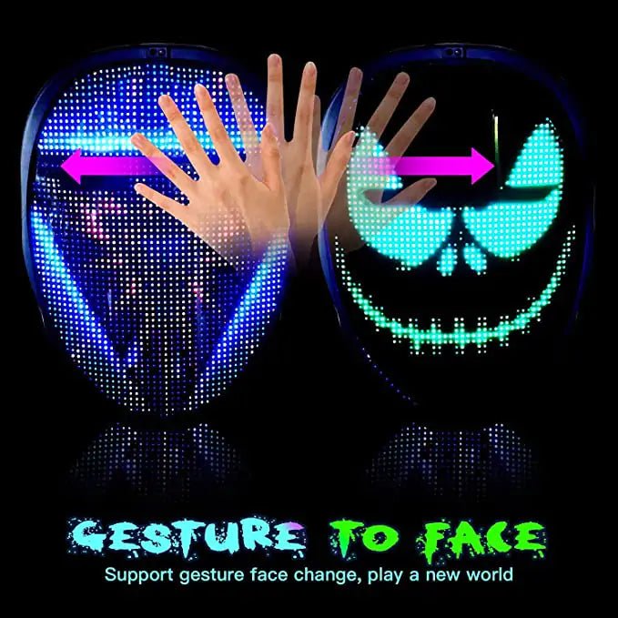Bluetooth Light Up LED Mask - Gadget and Glam Shop