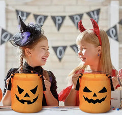 LED Halloween Pumpkin Candy Bucket – Collapsible Trick - or - Treat Basket - Gadget and Glam Shop