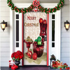 Christmas Forest Background Fabric Door Hanging for Christmas Party Decoration - Gadget and Glam Shop