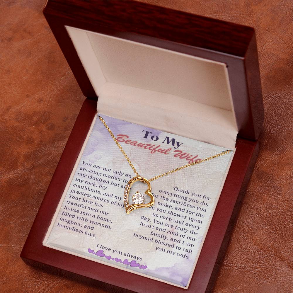 My Beloved Wife: Heart of Our Home Necklace - Gadget and Glam Shop