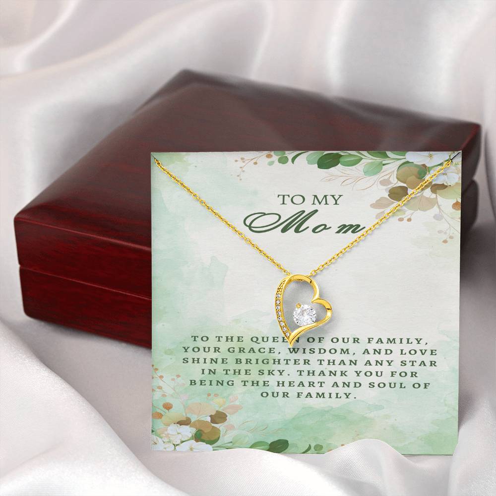 Regal Tribute Necklace for Mom: Grace, Wisdom, Love - Gadget and Glam Shop