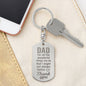 Engraved Dog Tag Keychain - Thank You Dad