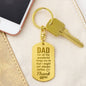 Engraved Dog Tag Keychain - Thank You Dad