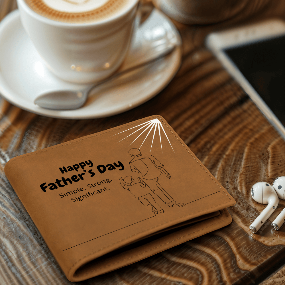 Graphic Leather Wallet for Men – Strength in Simplicity - Gadget and Glam Shop
