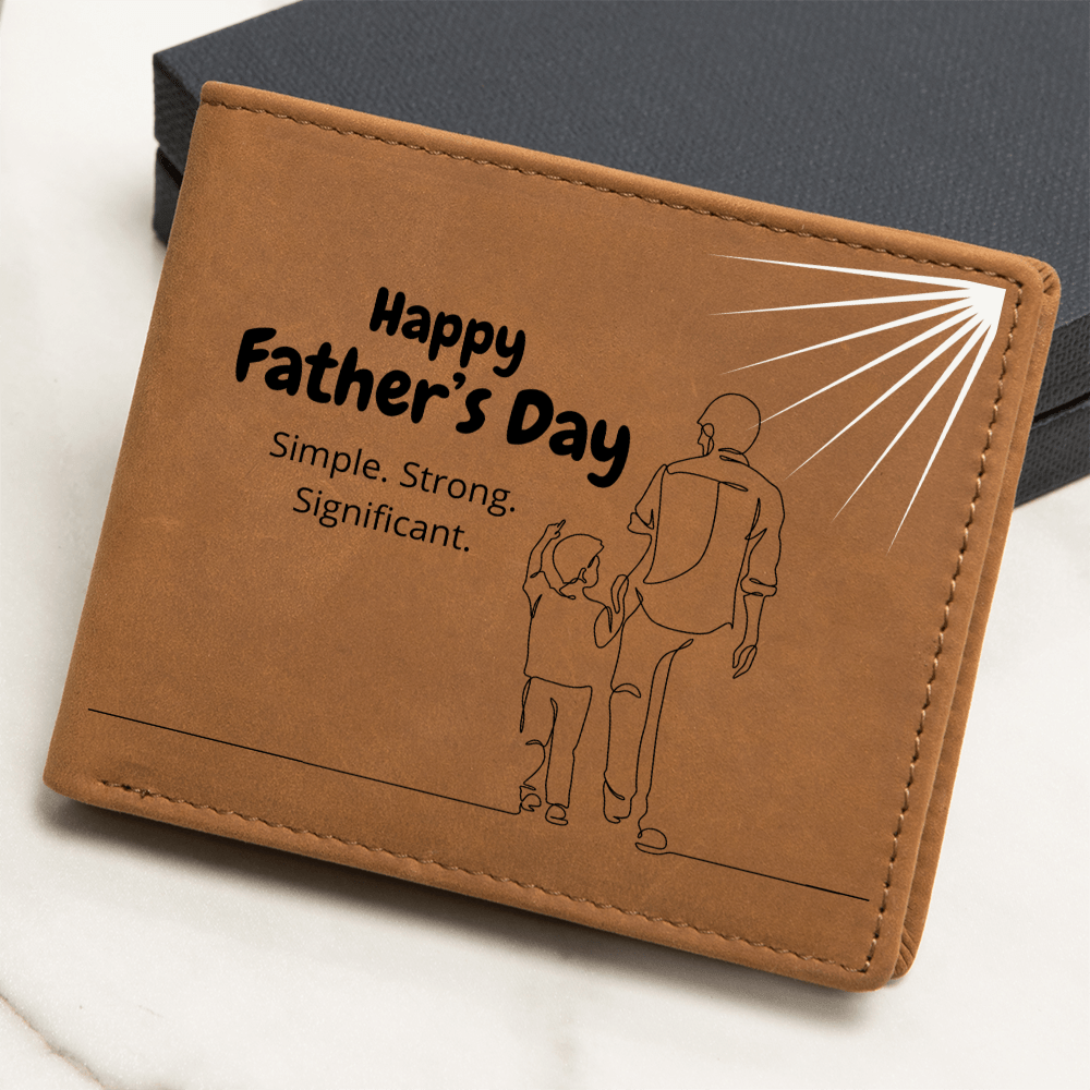 Graphic Leather Wallet for Men – Strength in Simplicity - Gadget and Glam Shop