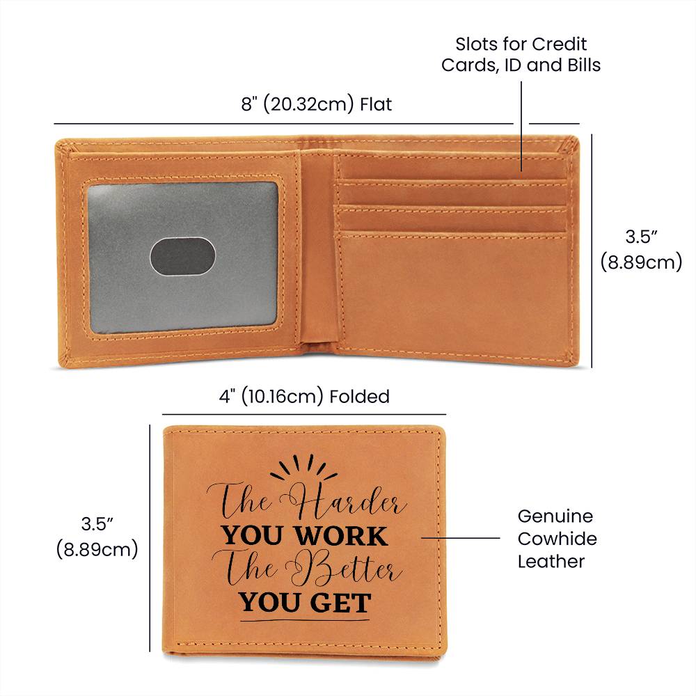 Personalized Full Grain Leather Wallet - Perfect Father's Day Gift - Gadget and Glam Shop