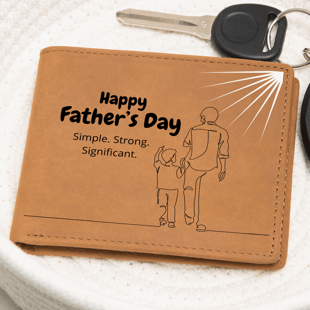Graphic Leather Wallet for Men – Strength in Simplicity - Gadget and Glam Shop