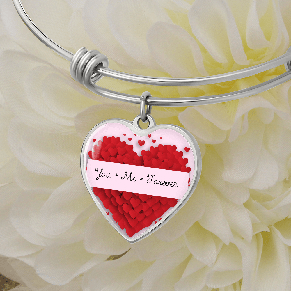 Infinite Love: Valentine's Day Luxury Heart Bangle - Gadget and Glam Shop