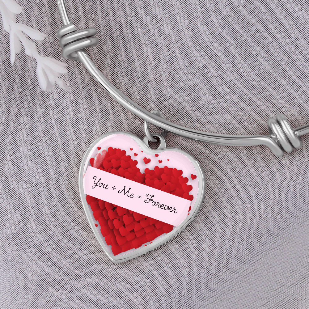 Infinite Love: Valentine's Day Luxury Heart Bangle - Gadget and Glam Shop