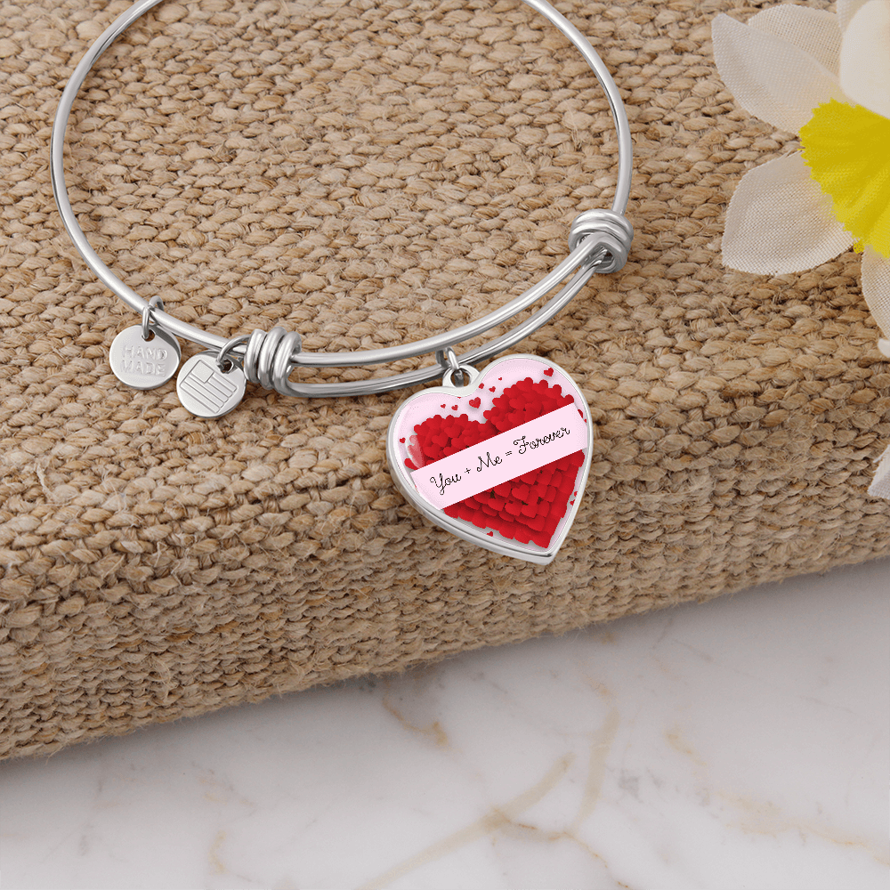 Infinite Love: Valentine's Day Luxury Heart Bangle - Gadget and Glam Shop
