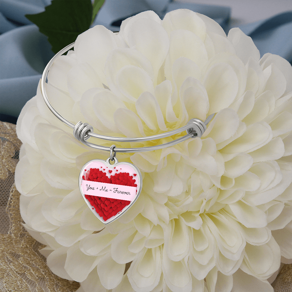 Infinite Love: Valentine's Day Luxury Heart Bangle - Gadget and Glam Shop