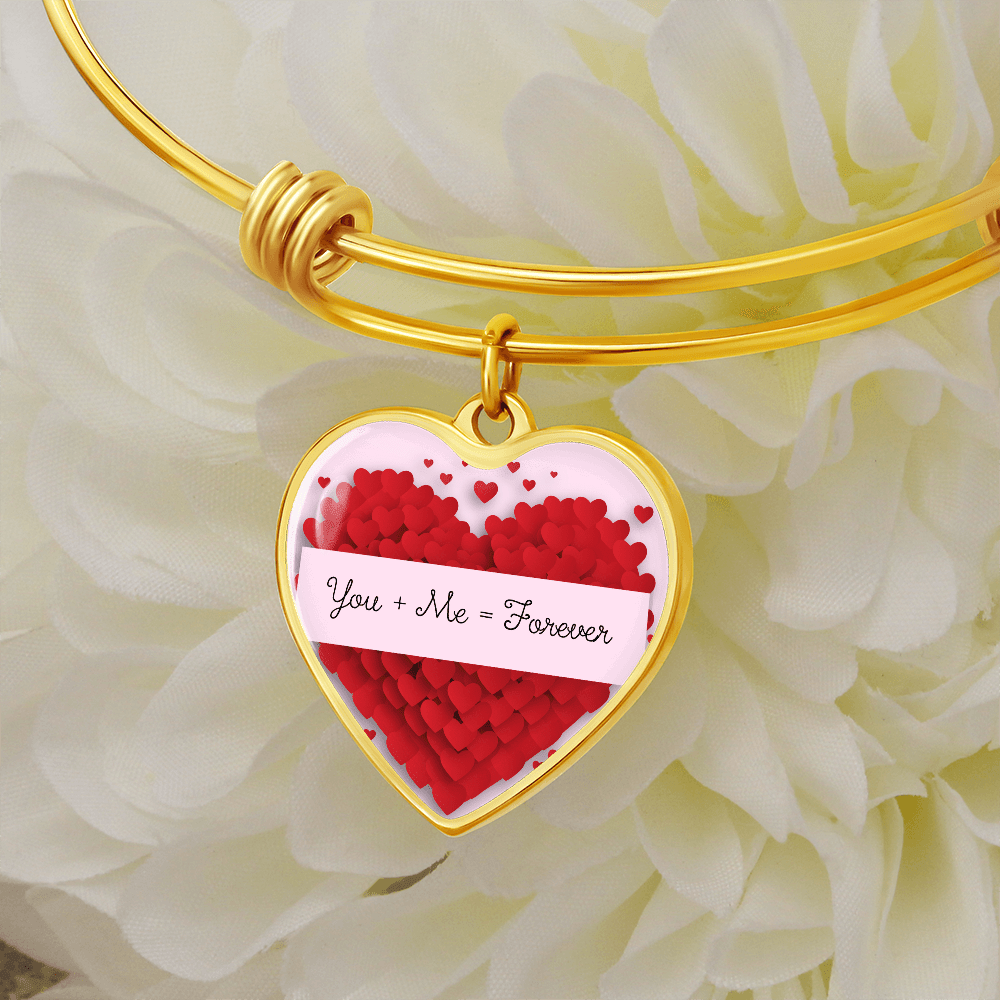 Infinite Love: Valentine's Day Luxury Heart Bangle - Gadget and Glam Shop