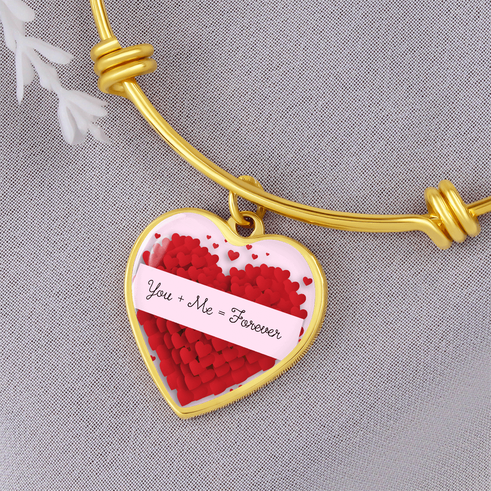 Infinite Love: Valentine's Day Luxury Heart Bangle - Gadget and Glam Shop