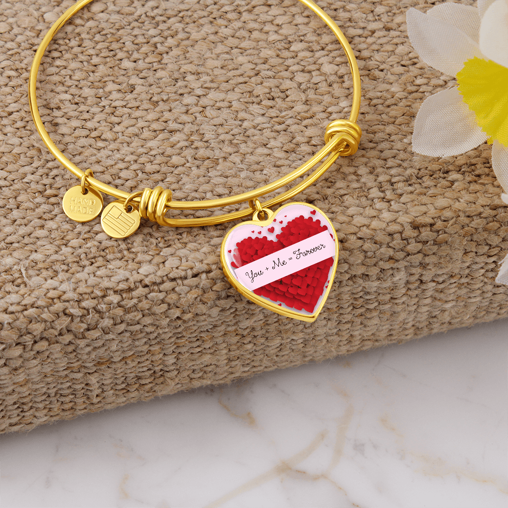 Infinite Love: Valentine's Day Luxury Heart Bangle - Gadget and Glam Shop