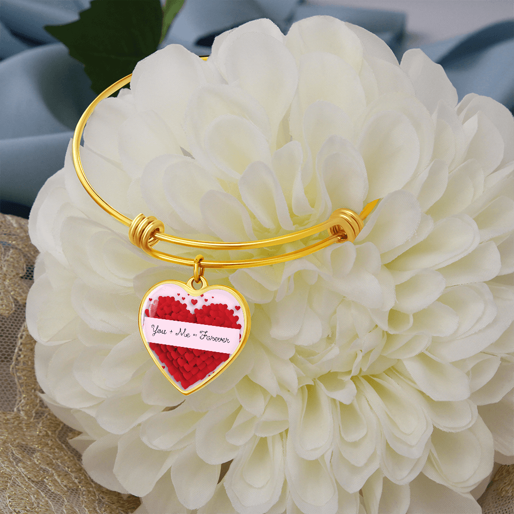 Infinite Love: Valentine's Day Luxury Heart Bangle - Gadget and Glam Shop