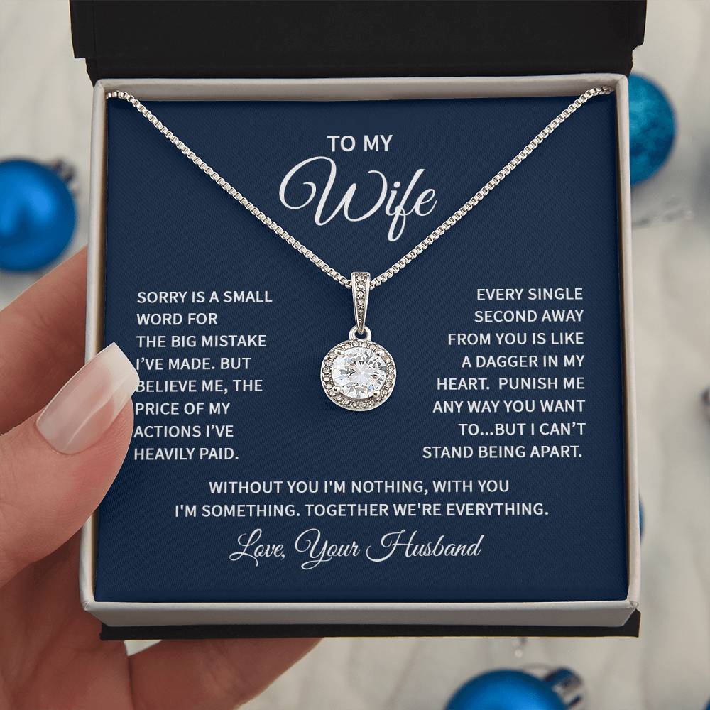 Adjustable 14K White Gold Inspired CZ Crystal Pendant Necklace - Gadget and Glam Shop