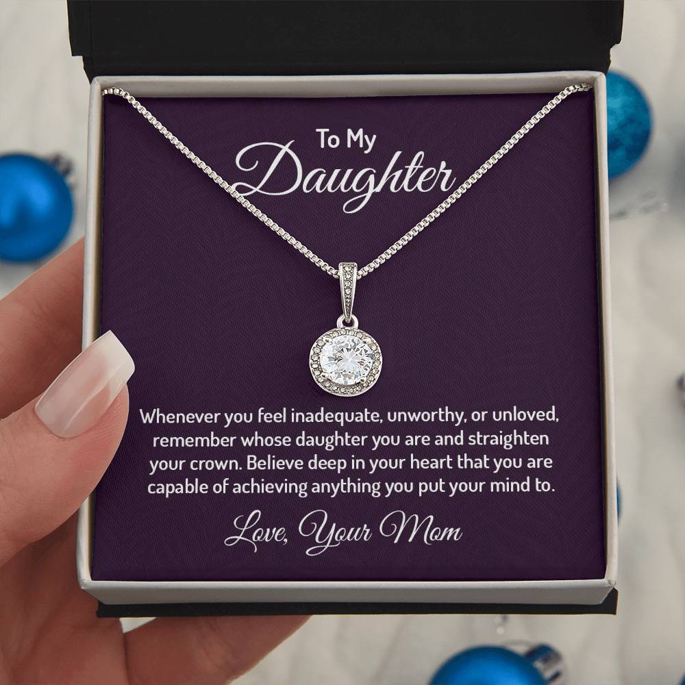 Elegant Cushion CZ Crystal Necklace in 14K White Gold Finish - Gadget and Glam Shop