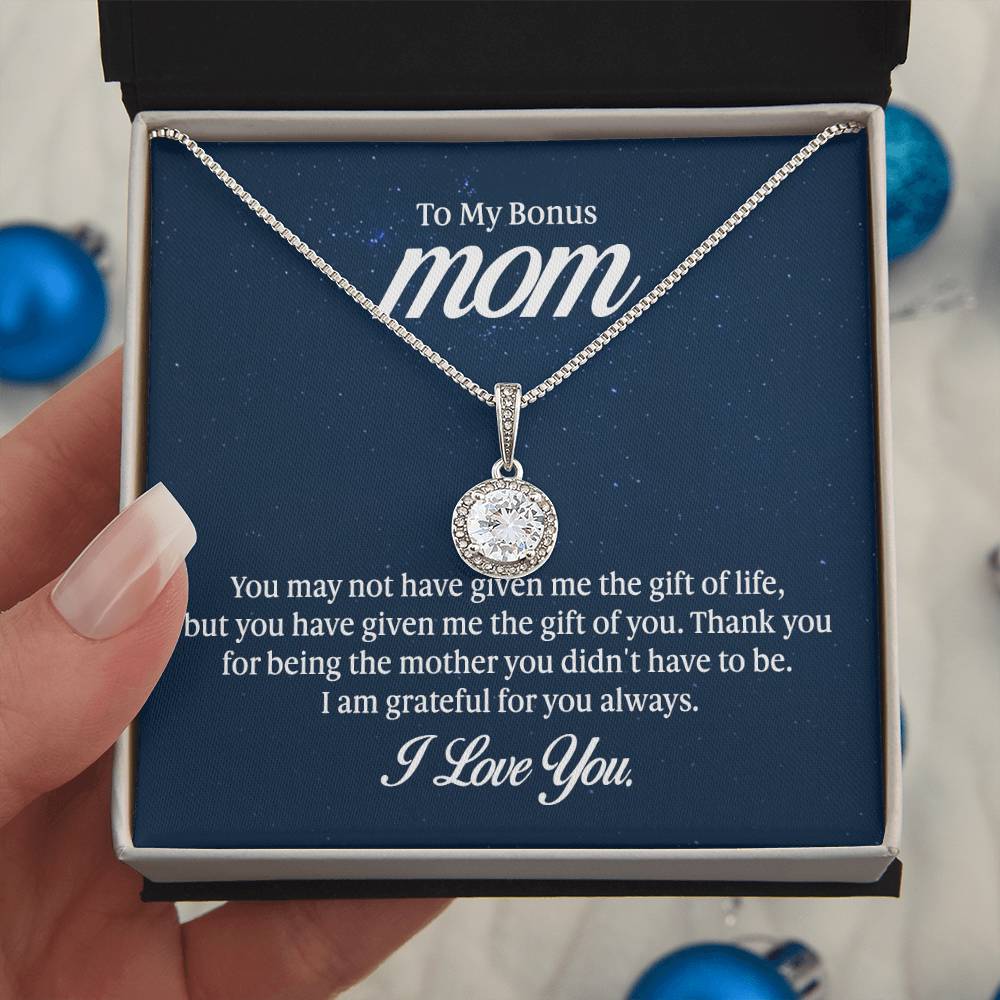 14K White Gold Styled CZ Cushion - Cut Pendant & Adjustable Necklace - Gadget and Glam Shop
