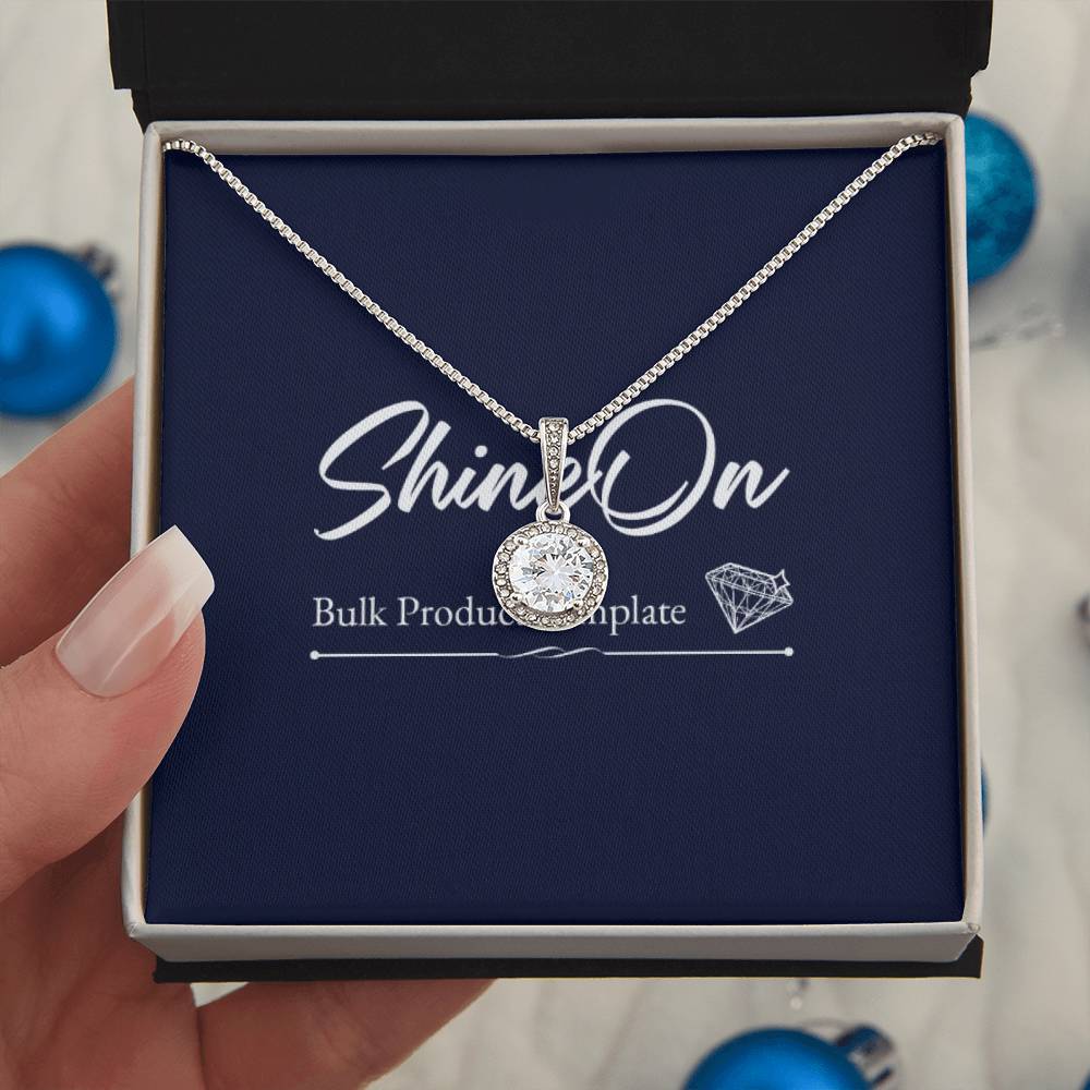 Eternal Hope Necklace Luxury CZ Cushion Pendant Necklace with 14K White Gold Overlay - Gadget and Glam Shop