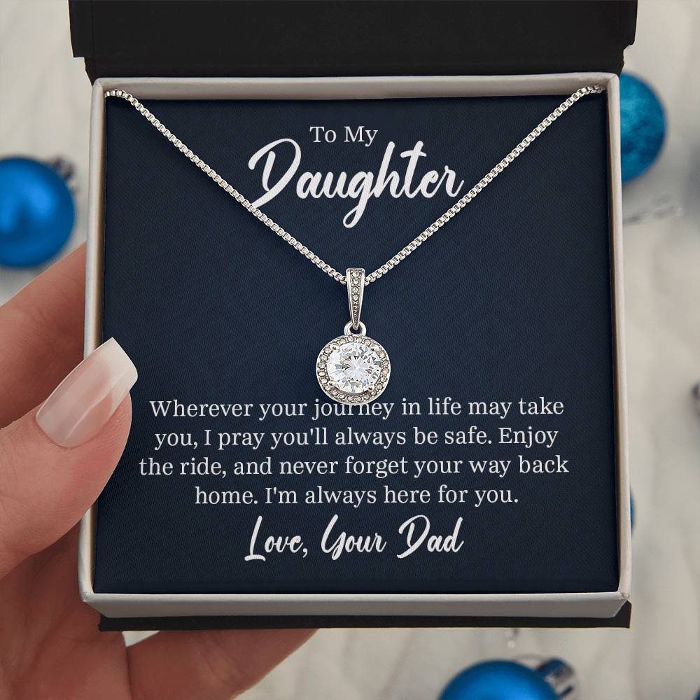 Cushion - Cut Cubic Zirconia Pendant in 14K White Gold Styled Chain - Gadget and Glam Shop