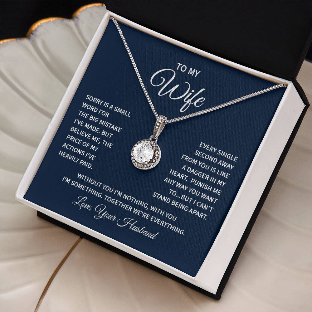 Adjustable 14K White Gold Inspired CZ Crystal Pendant Necklace - Gadget and Glam Shop