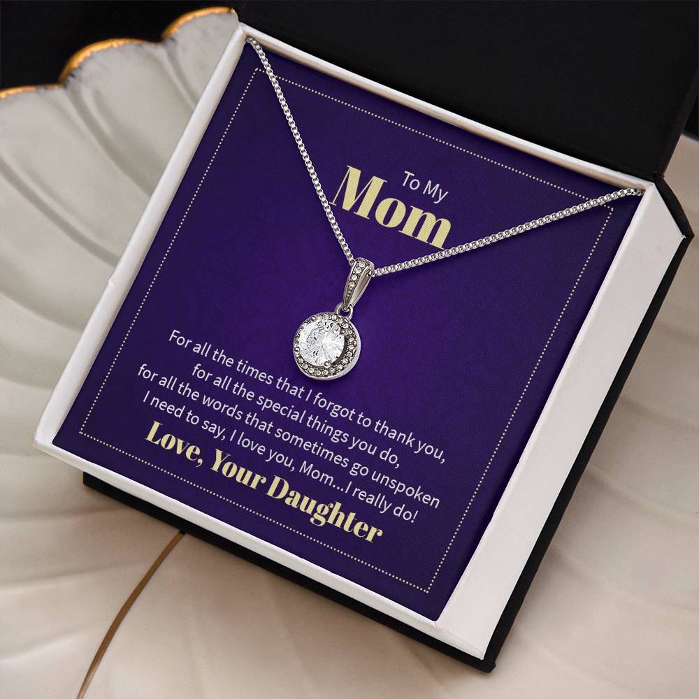 14K White Gold Finish Necklace with Cushion - Cut CZ & Chain - Gadget and Glam Shop